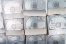 NEW 5 FIVE disc with case SONY silver NEIGE unused MDs minidisc