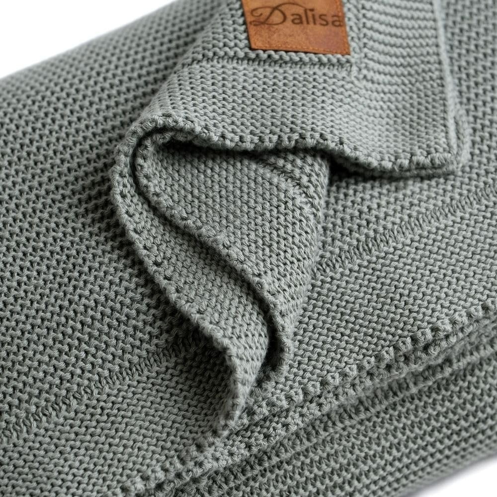Organic Dalisa Organic Turkish Cotton Throw Blanket 80x100cm – Alina Green
