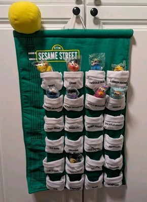 Vintage Kellogg's 1999 Sesame Street Display,  Sealed Mini Beans Set Of 9
