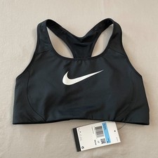 NIKE Women's Black/White High Support Sports Bra AJ5219-010 Size Medium NWT