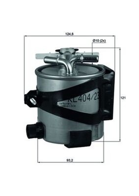 MAHLE Kraftstofffilter KLH 44/22 Leitungsfilter für BM0 RENAULT KM0 JM0 SCÉNIC 2