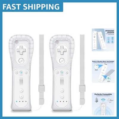 Multiplayer Fun: Wii Remote Controller 2 Pack with Wrist Strap & Silicone Case
