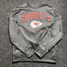 Kansas City Chiefs Sweatshirt Small Black NFL Crewneck Pullover Training