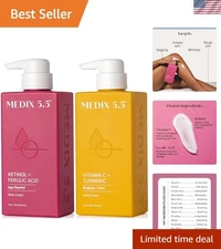 Luxury Anti-Aging Skincare Set: Retinol Body Cream & Vitamin C Lotion Duo