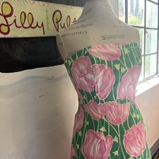Classic Adorable Small Lilly Pulitzer Strapless Lined  Vtg Sabrina  Dress SZ 2