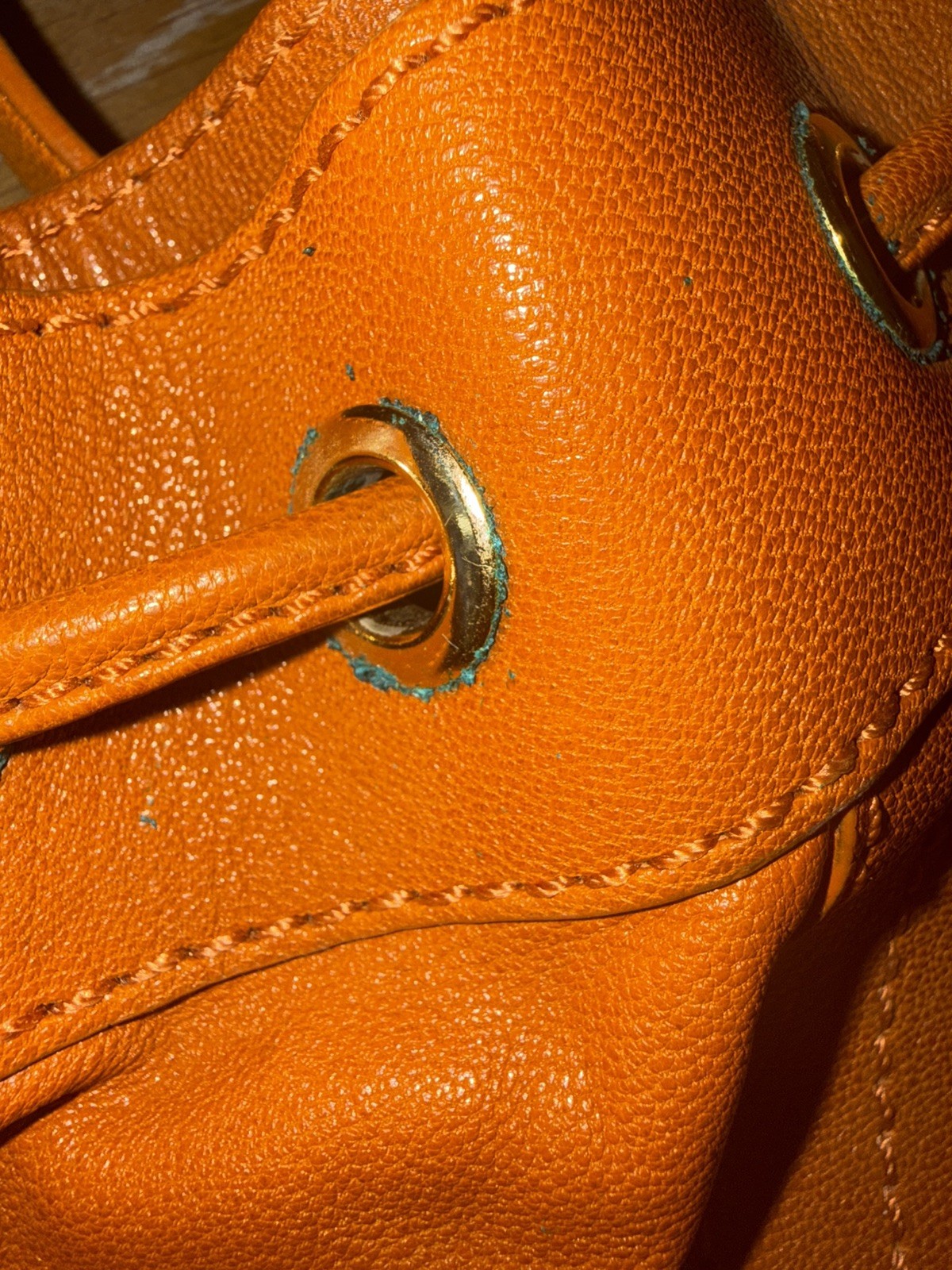 Michael Kors Tangerine Leather Women's Shoulder Tote X2506 thumbnail 5