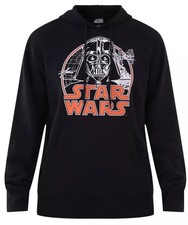 Star Wars Men's Darth Vader Graphic Hoodie Black Color Size S A