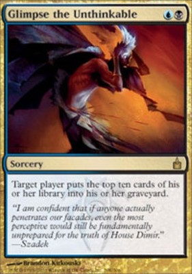 1x Glimpse the Unthinkable Light Play, English Ravnica: City of Guilds MTG Magic