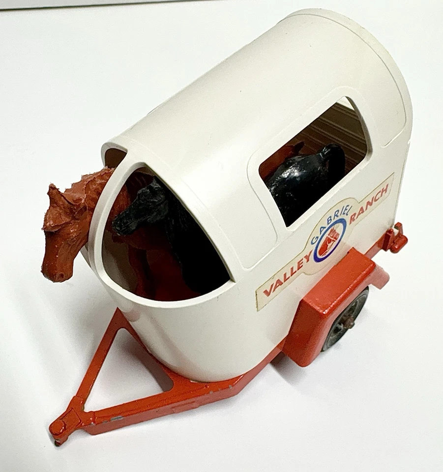 Vintage Hubley Mighty Mite Jeep N Horse ( Trailer & Horses Set ) Original  Vtg - Image 3 of 4