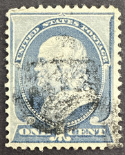 US 1887 Sc# 212 Used Stamp Franklin 1c