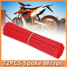 72Pcs    Motorcycle Dirt Bike Spoke Skins Covers Wraps Wheel Rim Guard Protector