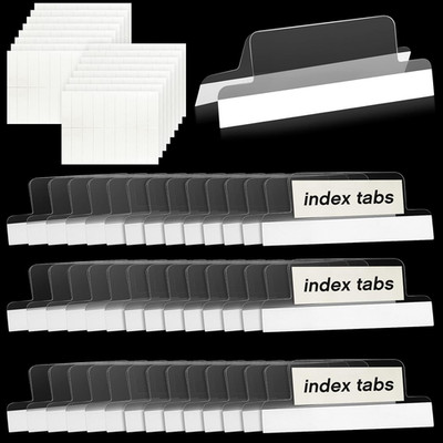 2 Inch Insertable Self-Adhesive Tabs with Printable Inserts with File Folder Lab