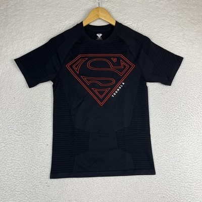 YOUNG LA Superman Compression Tee Shirt Black Red Mens Large 4117