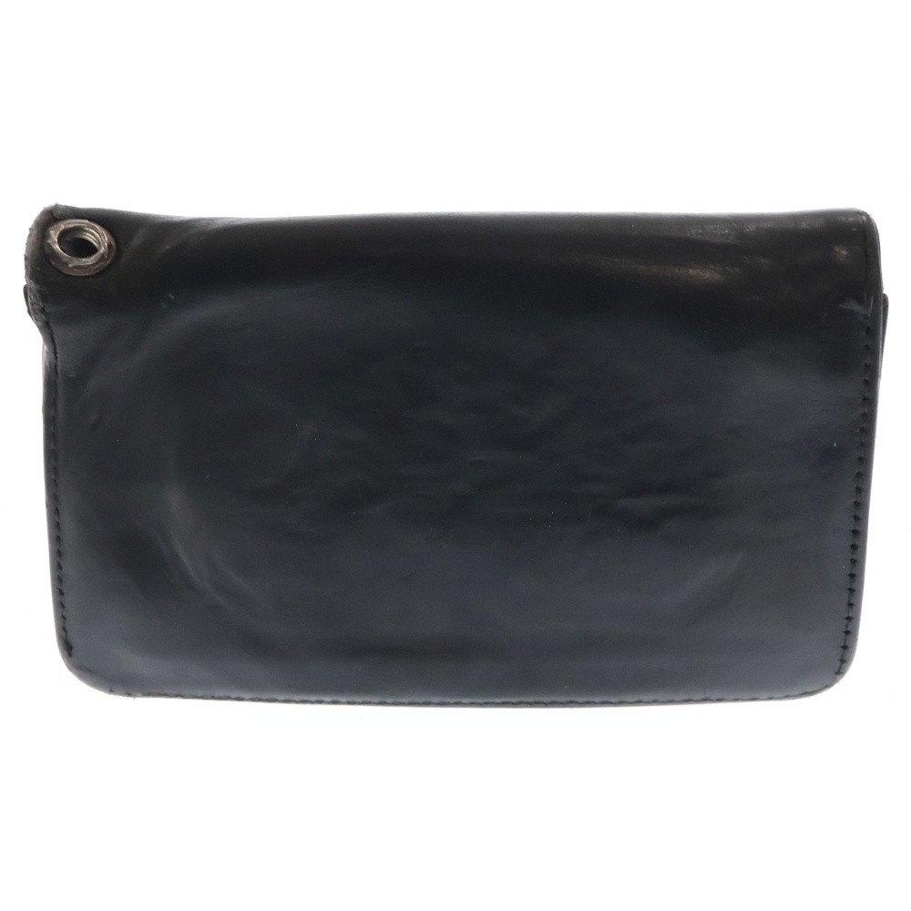 Chrome Hearts 1Zip 1 Zip Cross Ball Button Leather Wallet