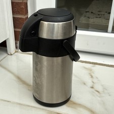 Bottiglia Argento Sottovuoto Dispenser Bevande Calde e Fredde 2,5L - H33 x Base 15cm  