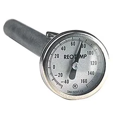 Reotemp Qp02f23ps 2" Stem Analog Dial Pocket Thermometer, -40 Degrees To 160