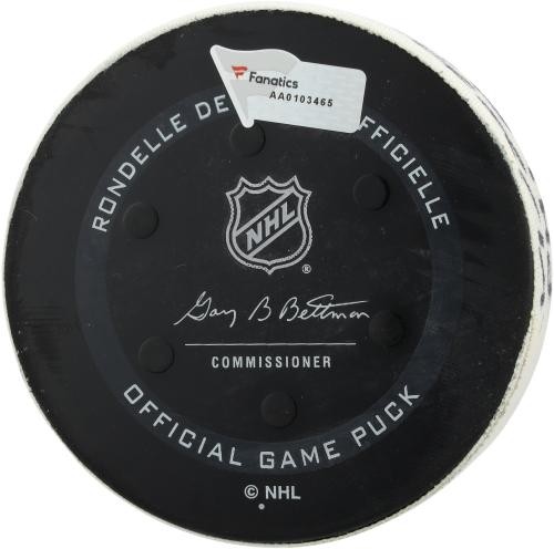 Los Angeles Kings Spiel - gebraucht Puck vs. Calgary Flames am 4. April 2022 - Bild 2 von 2