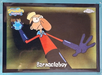 2025 Topps Chrome SpongeBob 25t Barnacleboy Black Refractor 08/10 #7