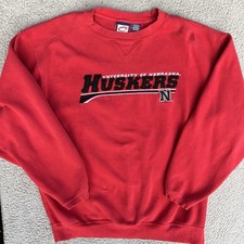 Vintage University of Nebraska Huskers Sweater Red Sweatshirt Cadre Athletic