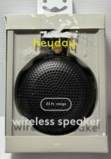 Heyday Round Lightweight Wireless Bluetooth 5.4 Speaker 5H Playtime 33Ft BLACK