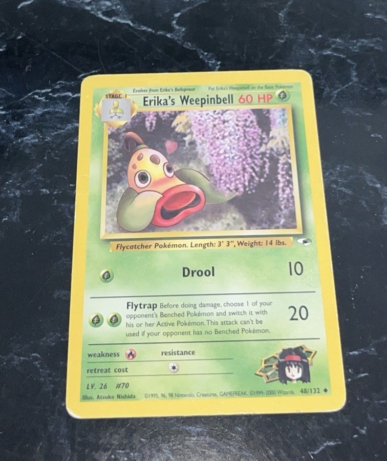 Erika's Weepinbell 48/132 Gym Heroes - LP Pokemon Card