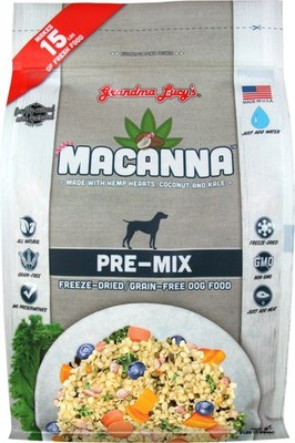 Macanna Dog Food Grain Free and Freeze-Dried Pre-Mix Formula 3Lb Bag