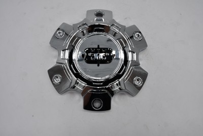 Vision 404 Brawl C404-6V Chrome w/ Black Logo Wheel Center Cap Fits 6x135 6x5.5