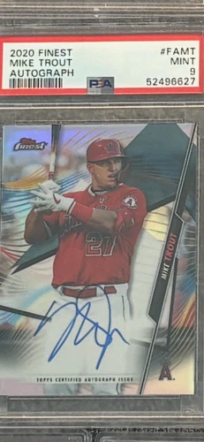 Mike Trout baseball card auto PSA 9