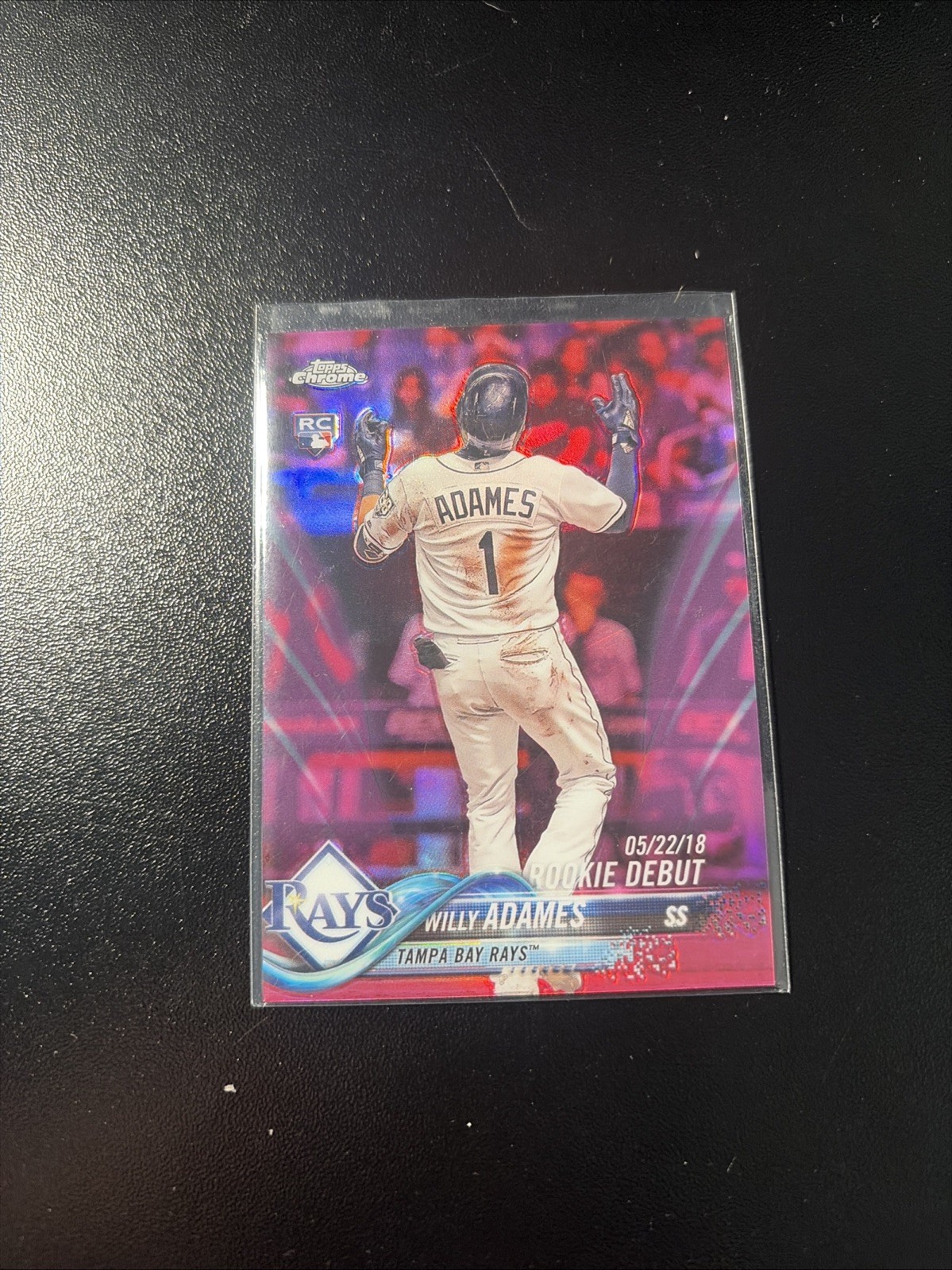 Willy Adames 2018 Topps Chrome Update #HMT100 Pink Refractor Rookie Rays