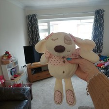 Mamas & Papas Sleepy Heads Pink Top Puppy Dog Comforter Soft Toy Plush Closedeye