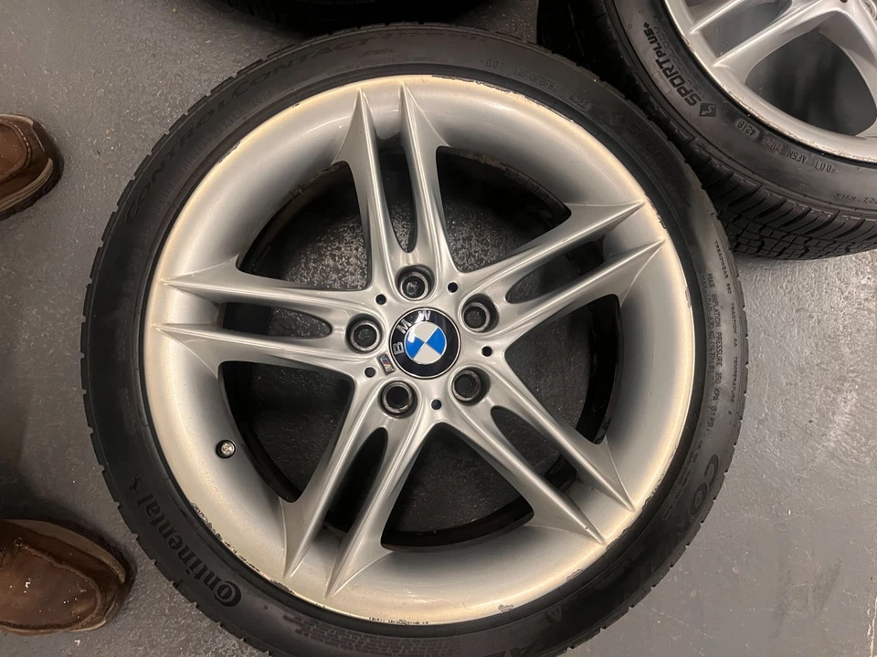 2006 - 2008 宝马 Z4M 4 件套原始设备制造商车轮带欧陆 conti 运动轮胎。  — 第 2/4 张图片