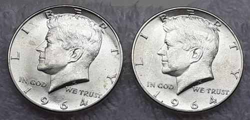 *2* US MINT - 1964D - JOHN F. KENNEDY 90% SILVER HALF DOLLARS - Uncirculated