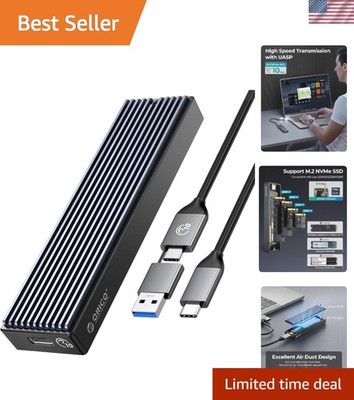 Compact 10Gbps USB 3.1 NVMe Case for M.2 SSDs Up to 8TB - For Ultimate Speed