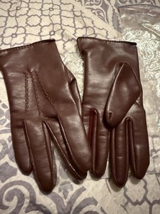 Brown Ladies Gloves 7.5-8 Lined 