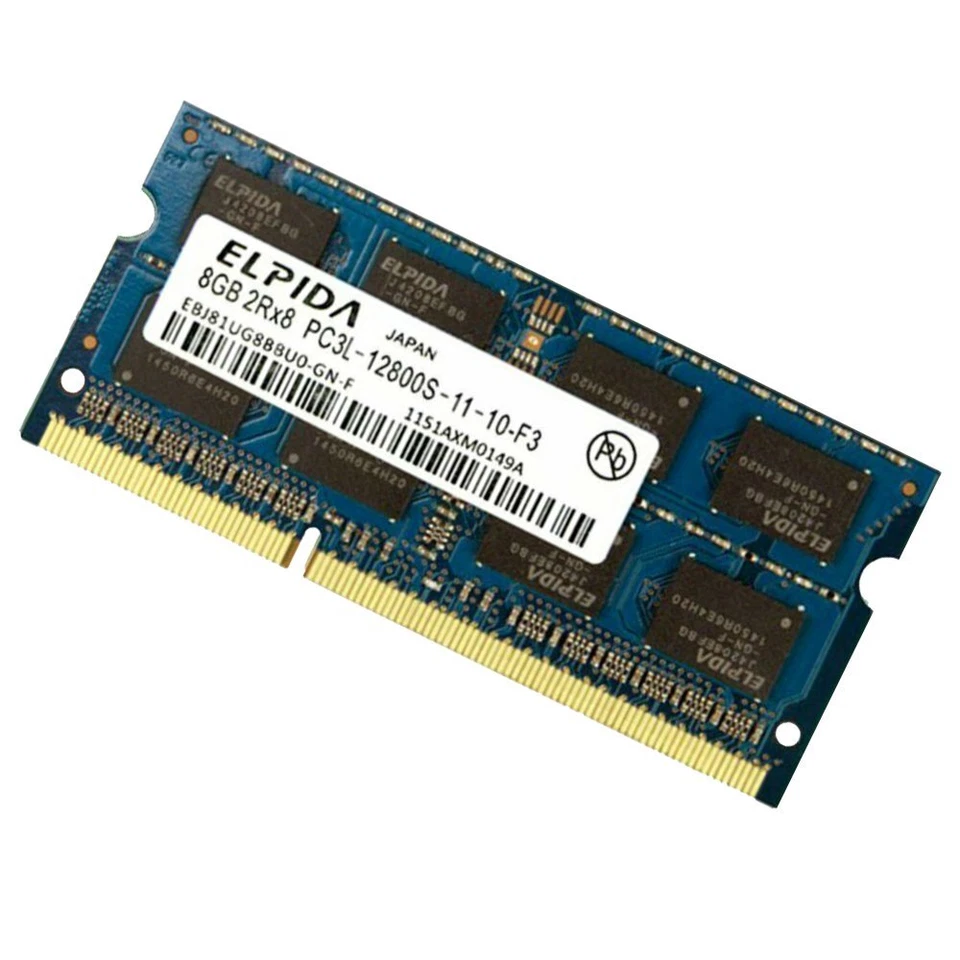 Elpida 8GB DDR3L 1600MHz 1.35V PC3L-12800S 204Pin SODIMM Laptop Memory SDRAM AB - Image 4 of 4