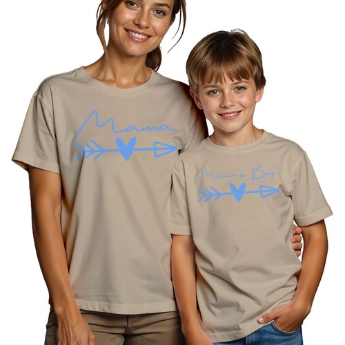 Womens Kids Mama's Boy Heart Arrow Mothers Day T-Shirt #MD - Picture 27 of 30