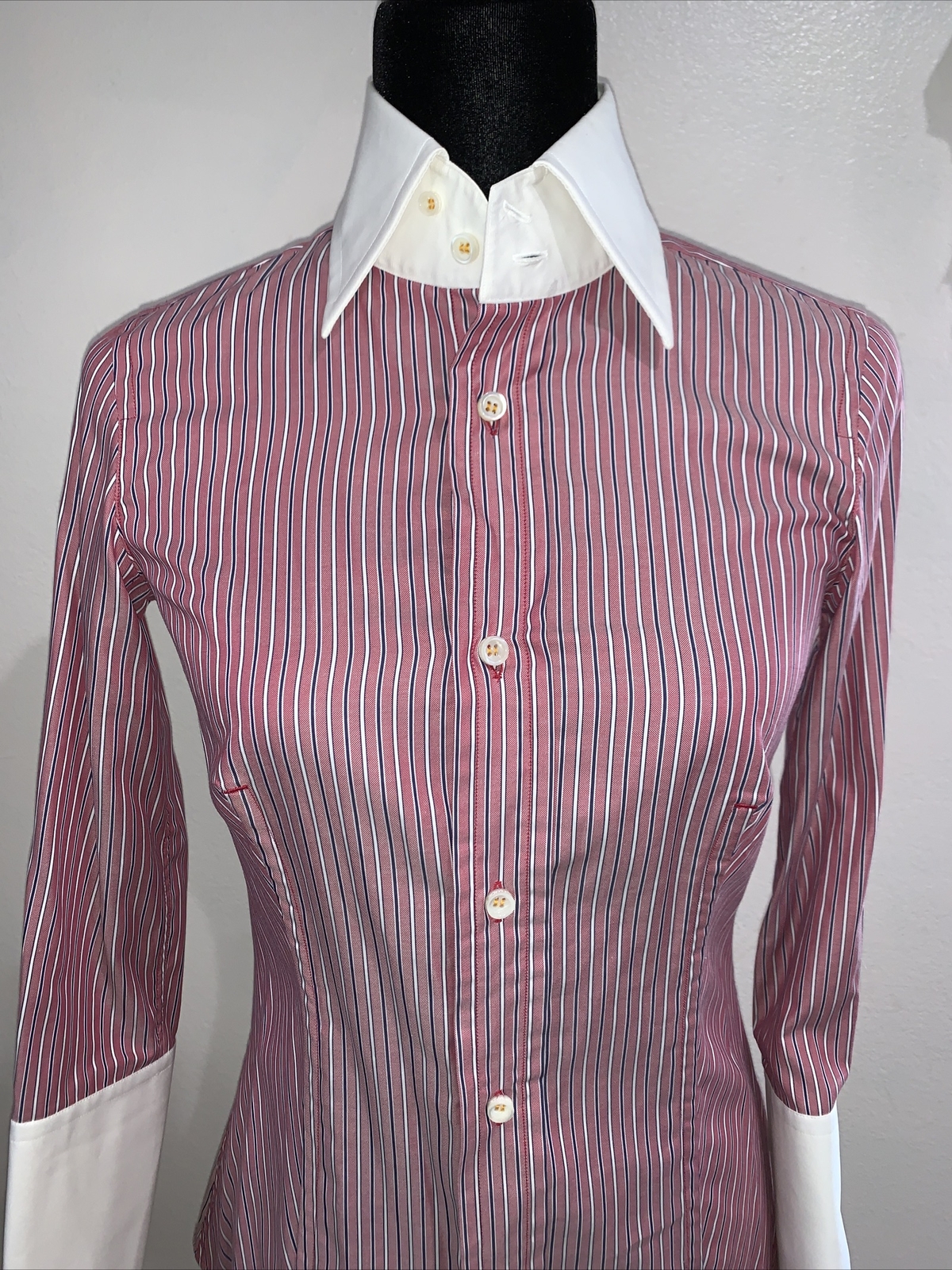 Dsquared2 Striped Button Down Blouse 38 - image 2