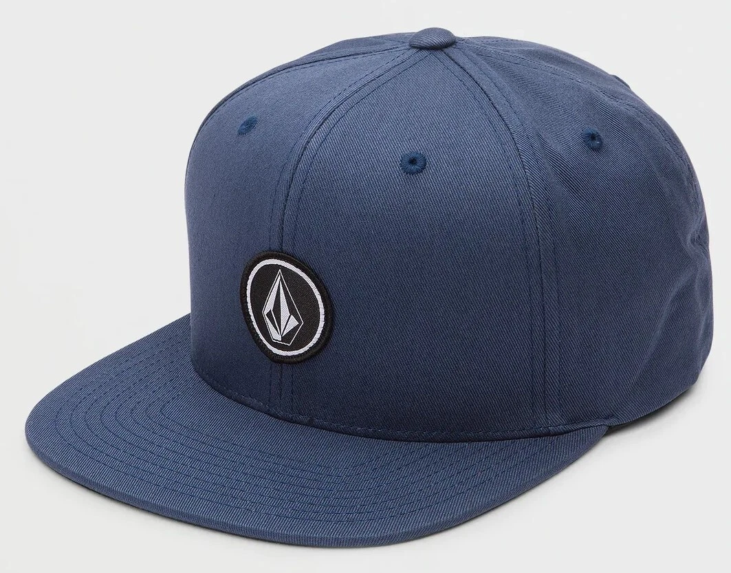 Volcom Mens Full Stone Blue Adjustable The Authentic Snapback Hat Cap