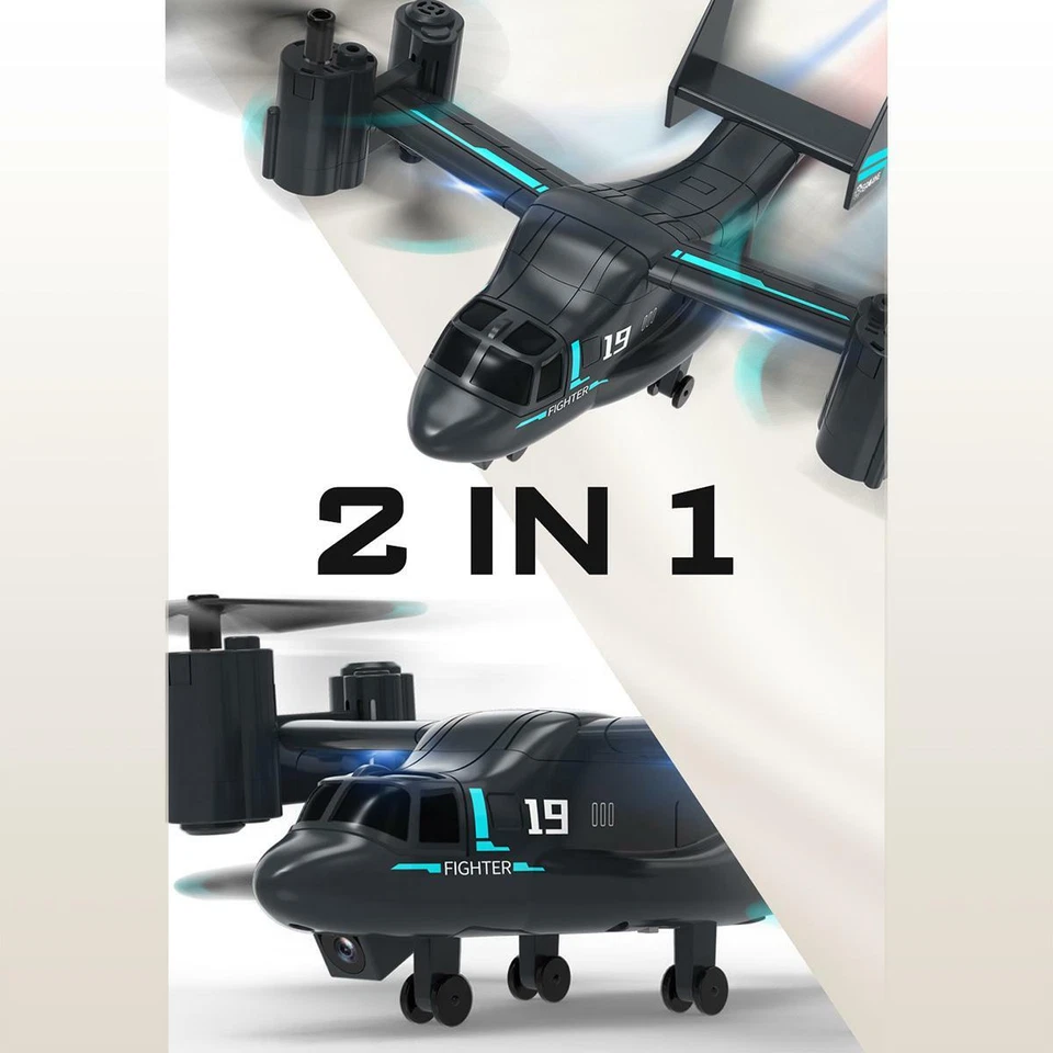 Eachine E19 Quadcopter FPV 110° Wide-angle 720P HD Camera Land & Air 2 Batteries - Image 4 of 4