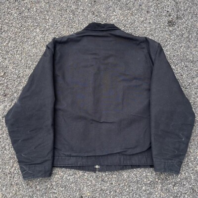 J001 BLK Black Carhartt Detroit Jacket Blanket Lined Made in USA