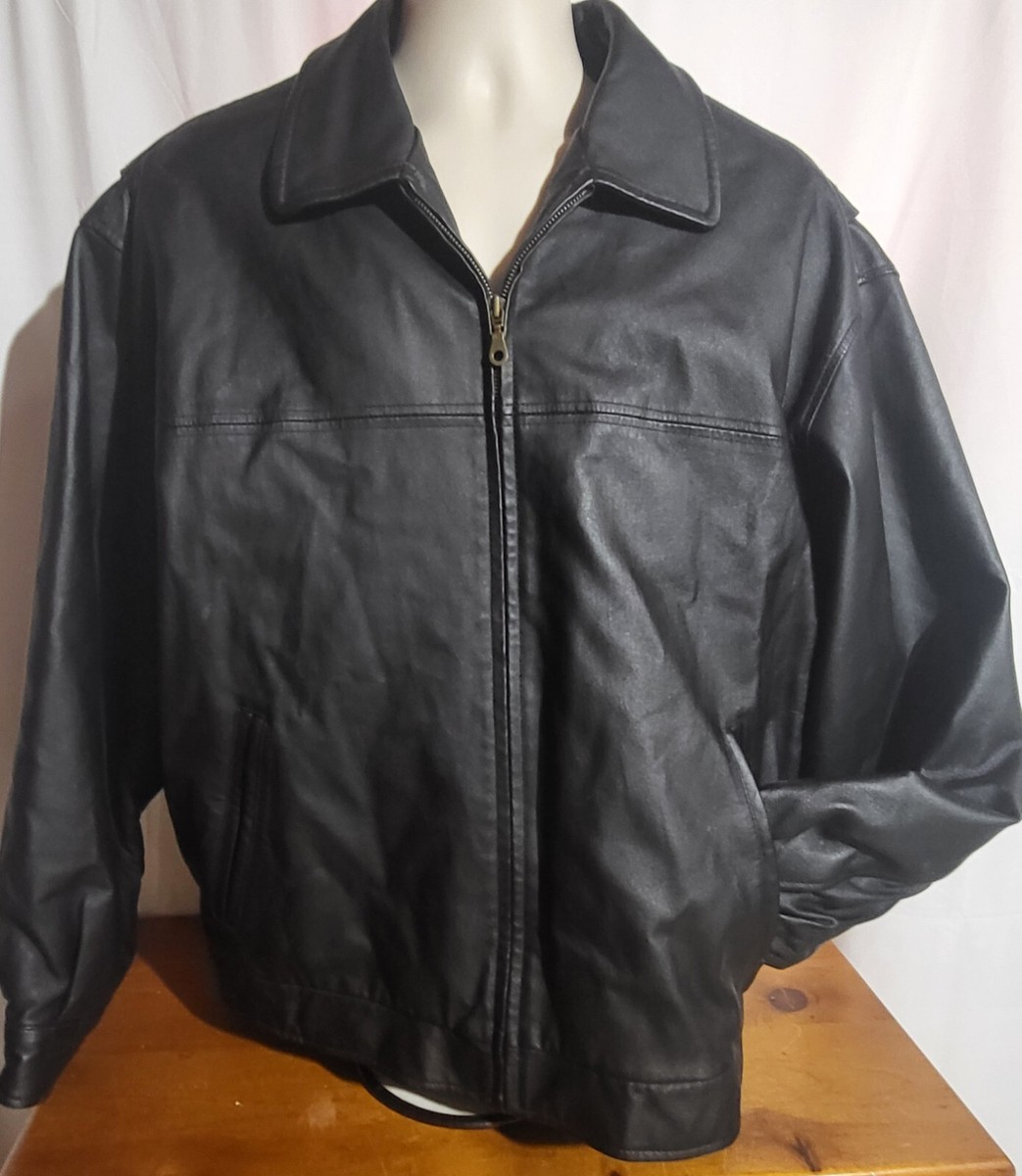 Mens Airborne Leathers 100% Gen Leather Motorcycle Jacket~Zip Out