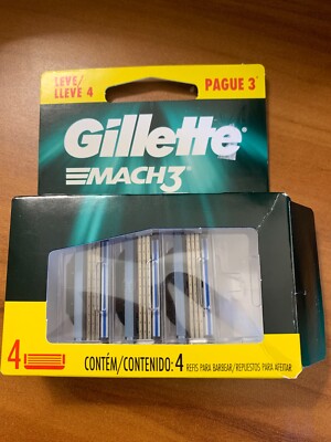 OPENED Gillette Mach 3 Refill Razor Blade Refill Cartridges, Only 3 in Pack  