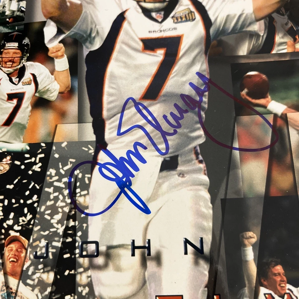 1999 NFL John Elway Super Bowl XXXIII MVP 11x14 Denver Broncos AUTOGRAPHED - Image 2 of 4