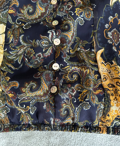 Blusa Anthropologie Higo y Flor Paisley Para Mujer Talla M Mangas Globo - Imagen 3 de 15