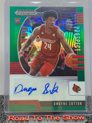 2020-21 Prizm Draft Picks Dwayne Sutton #PA-DS Prospects Auto Green Prizm