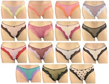 VICTORIA'S SECRET TEASE MESH FLORAL LACE TRIM HIGH LEG THONG PANTY XS S M L XL