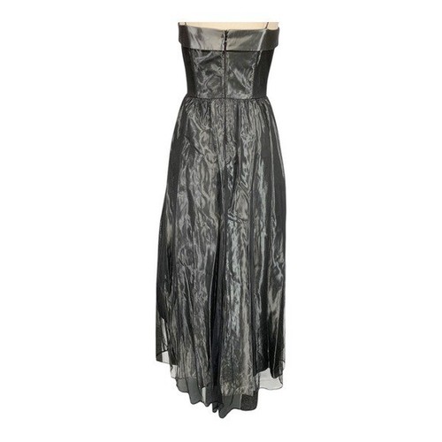 Vintage Rampage Damen 90er Jahre Y2k formelles Abend Maxikleid Kleid grau Größe Small - Bild 8 von 10
