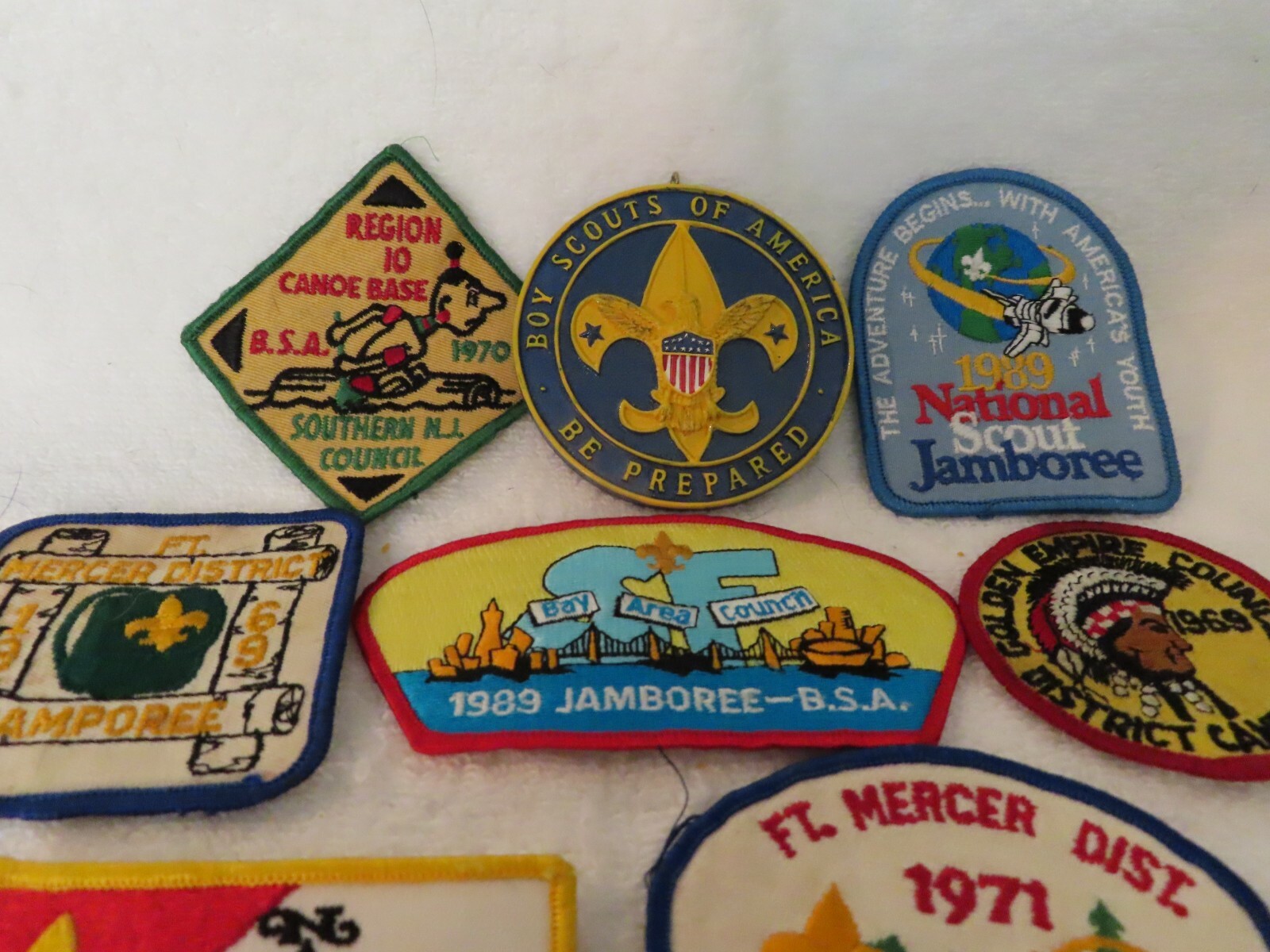 Collection Of 9 Vintage Boy Scout Jamboree Patches eBay