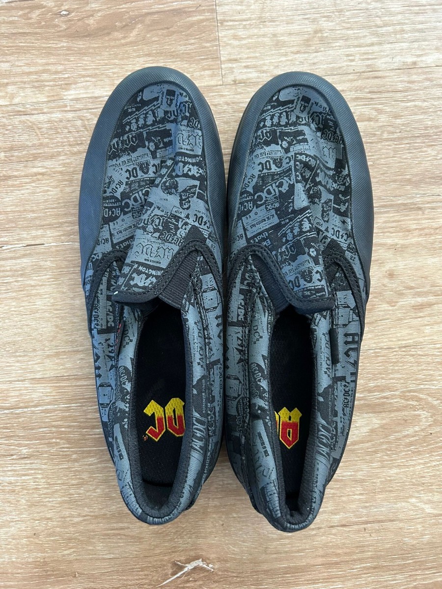 DC Boys Kids Shoes Infinite SLP AC/DC Slip On Sneakers Youth Black