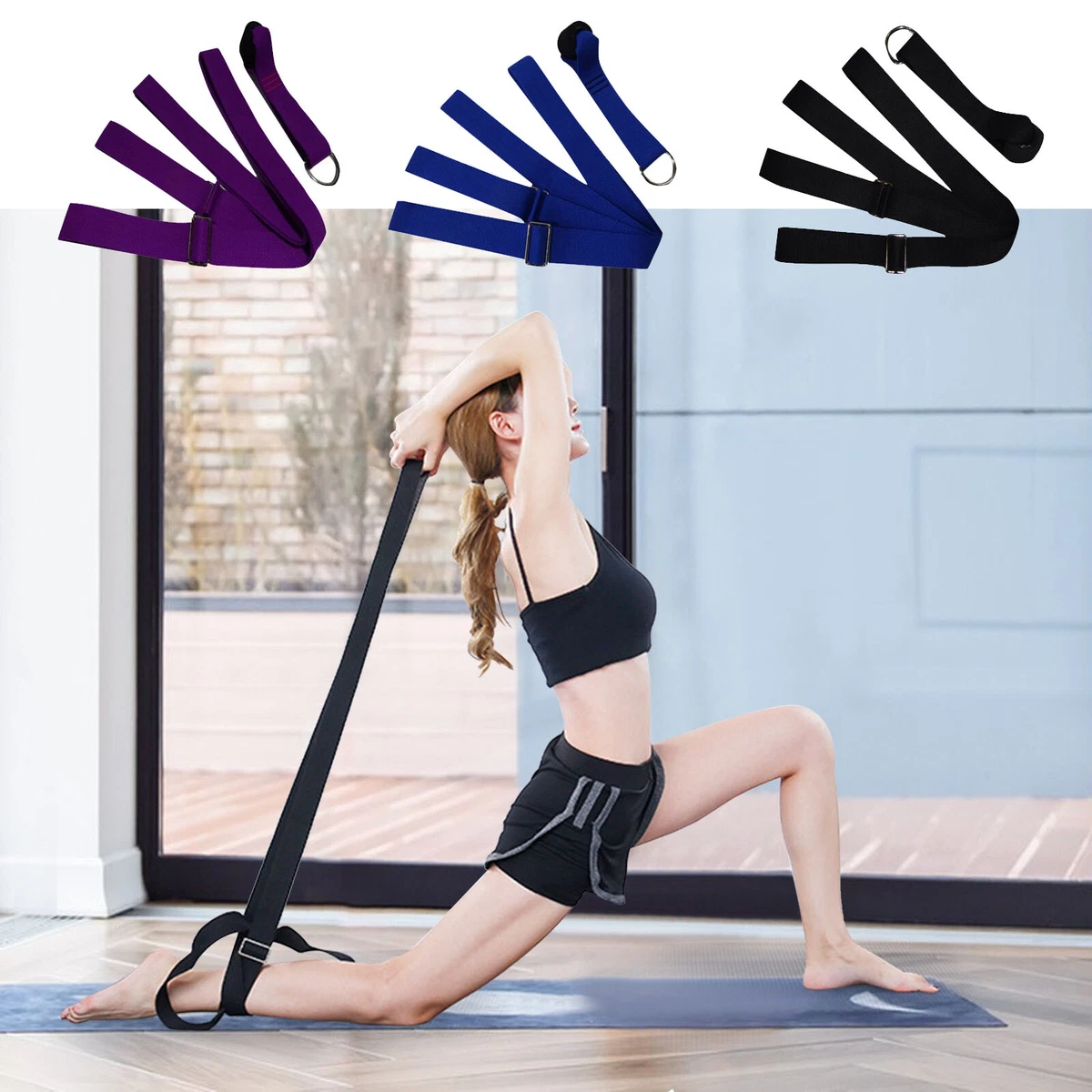 Gymnastics Strap Foot Stretching Belt Yoga Exercise Stretch Strap Leg  Stretcher